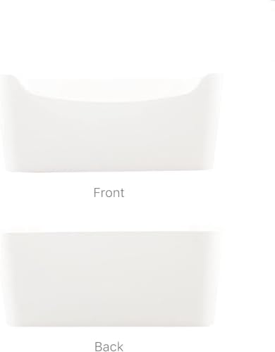 4 Pack Large Plastic Storage Bins with Handles, Versatile 13.7x10.2x5.7 Inch White Organizer Containers for Kitchen, Pantry, Closet, Bathroom, Office, Cabinet, Drawer, Snack, Toy & Makeup Organization - Image 7