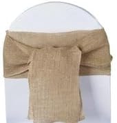 Efavormart 5PCS X CHAMBURY CASA Splendid Burlap Chair Sashes Covers Natural Tone - Image 7