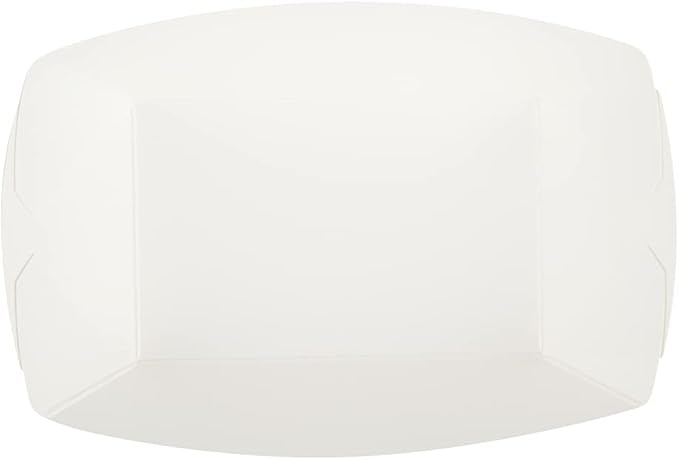 Restaurantware-Bio Tek 1/2 Pound Food Trays, 400 Disposable Paper Food Trays - Heavy-Duty, Greaseproof, White Paper Food Boats, For Snacks, Appetizers, Or Treats, Use At Parties Or Carnivals - Image 14