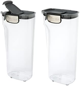 Progressive International ProKeeper+ Clear Plastic Airtight Food Baker's Kitchen Storage Organization Container Canister Set with Magnetic Accessories, 2- Piece Set (Pasta 2.4-Quart) by ProgressiveInternational