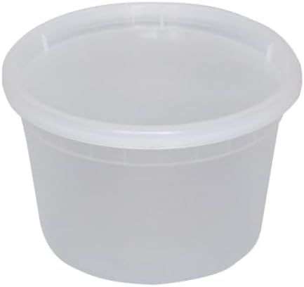 16 oz Round Deli Food/Soup Storage Containers w/Lids Microwavable Clear Plastic (100) - Image 2