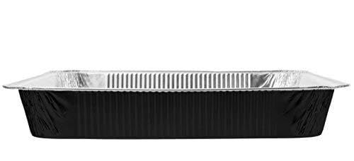 Tiger Chef Full Size Red Disposable Aluminum Foil Steam Table Baking Pans, 19 5/8in x 11 5/8in x 2 3/16 inches Deep Disposable Chafing Pans 5-Pack by TigerChef