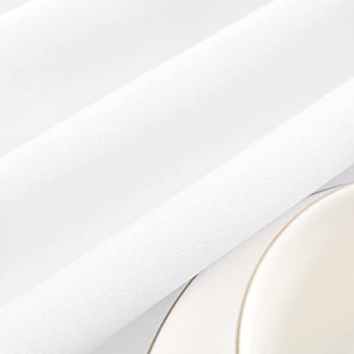 8 Pack White Round Tablecloths, Diameter of 132 inch - Image 7
