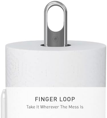 simplehuman Paper Towel Holder with Spray, All-in-One Countertop Paper Towel and Cleaner Dispenser, 6 oz Refillable Pump, One-Handed Tear, Weighted Base, Brushed Stainless Steel - Image 5