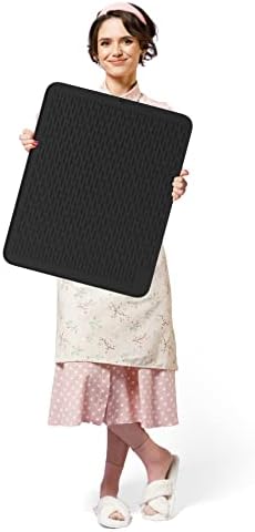 Extra Large (30 inch by 24 inch) heavy duty silicone dish drying mat for kitchen counters by MonsterMat (Black, XL - 30"x24") - Image 7