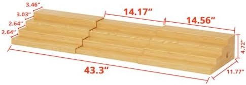 4-Tier Extra-Long Expandable Can Rack, Adjustable Bamboo Organizer for Pantry, Can Storage Holder for Pantry Shelf & Countertop, Large Capacity Holds 60 Cans (3.75oz), Patent Pending - Image 7
