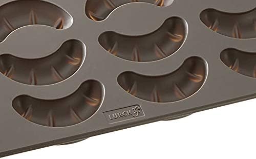 LURCH Germany Flexiform Silicone Croissants Vanilla Crescents (Vanillekipferl) Croissant Mold 6.6 x 11.8 Inch - Brown - Image 7