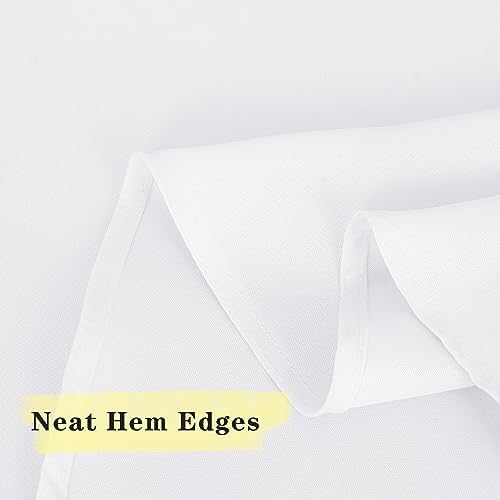 sancua 90 Inch Round Tablecloth White, 8 Pack - Image 6