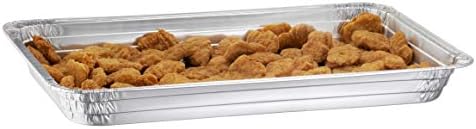 Disposable Aluminum Steam Table Pans - Full-Size Medium Foil Pan 19" x 11.5" x 2" Depth (100, With Lids) - Image 5