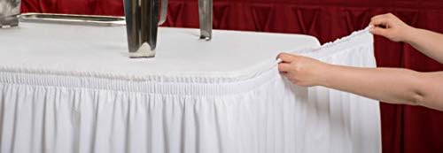 Surmente 14ft Black Table Skirt for 6-8 Foot Rectangle Tables - Image 6