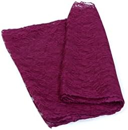 MDS Pack of 20 Wedding 12 x 108 inches Lace Table Runner for Wedding, Decorations for Birthday Parties, Banquets, Graduations, Engagements, and Runners fit Rectangle, Round Table- Eggplant - Image 6