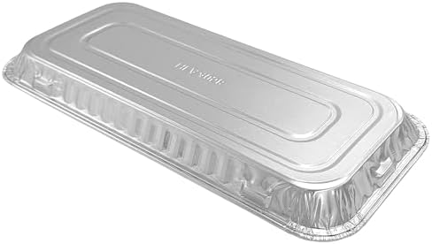 PACTOGO 11" x 5" x 1" Disposable Aluminum Foil Oblong Danish Cake Pans - Ideal Baking Tins for Sweets, Coffee Cakes, Danishes, Cookies, Brownies (Pack of 50) - Image 7