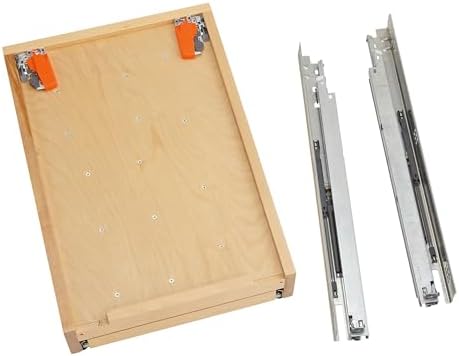 Rev-A-Shelf Maple Two-Tier Cutlery Replacement Drawer System w/BLUM Soft-Close for Face Frame Base Kitchen Cabinets, Kitchen Drawer Organizer, Min Opening Width of 12", 4WTCD-15HSC-1 - Image 6