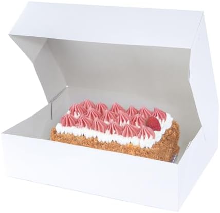 O’Creme Cake Boxes – White Bakery Boxes – 19 x 14 x 5 Inch Pastry Containers – Kraft Bakery Boxes for Holding and Displaying your Pastries - Pack of 5 - Image 6