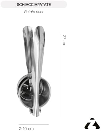 Zanetti Stainless Steel Potato Masher and Passatelli with 3 Interchangeable Discs, Length 27 cm, Basket Diameter 10 cm, for Mashed and Dumplings - Image 6
