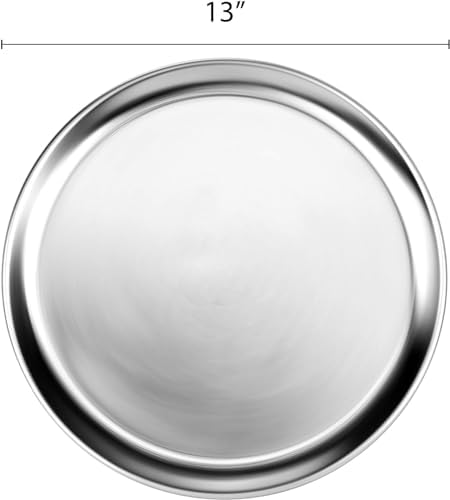 TrueCraftware- 13-Inch Aluminum Pizza Pans Set of 3 Wide Rim- Pizza Tray for Baking Bakeware Commercial Quality for Pizzeria Restaurant Home Kitchen - Image 5