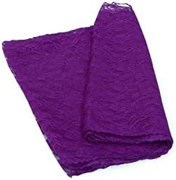 MDS Pack of 12 Wedding 12 x 108 inches Lace Table Runner for Wedding, Decorations for Birthday Parties, Banquets, Graduations, Engagements, Suitable All Dinner Tables - Cadbury Purple - Image 6