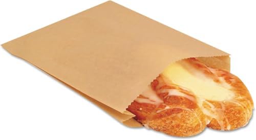 Bagcraft Ecocraft Grease-Resistant Sandwich Bags, 6.5" X 8", Natural, 2,000/carton by Bagcraft+Papercon