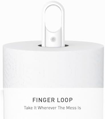 simplehuman Paper Towel Holder with Spray, All-in-One Countertop Paper Towel and Cleaner Dispenser, 6 oz Refillable Pump, One-Handed Tear, Weighted Base, White - Image 5
