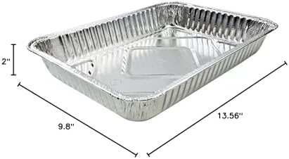 PACTOGO 13" x 9" x 2" Disposable Aluminum Foil Oblong Cake Pans - 108 Fluid Ounces Rectangular Pan - Perfect For Baking and Storing Cakes, Casseroles, Rolls REF# 394 (Pack of 200 Pans Only) - Image 7