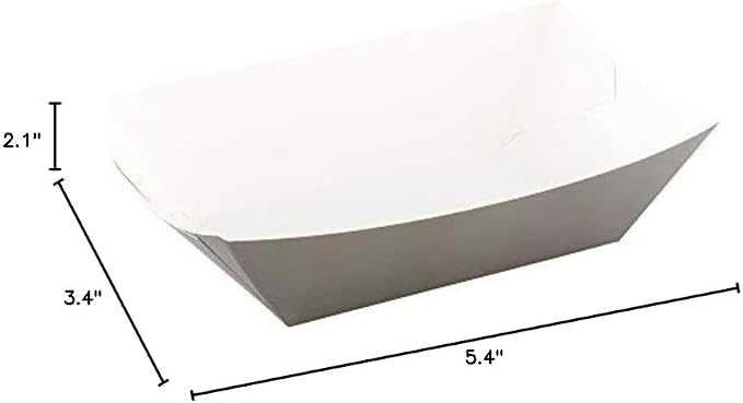Restaurantware-Bio Tek 1 Pound Food Trays, 50 Disposable Paper Food Trays - Heavy-Duty, Greaseproof, Gray Paper Food Boats, For Snacks, Appetizers, Or Treats, Use At Parties Or Carnivals - Image 7
