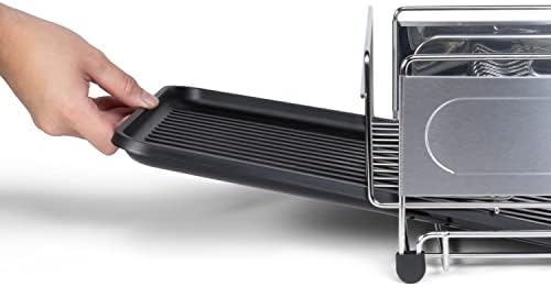 happimess Dish Drying Rack Compact Stainless Steel, 17.25", Silver/Black - Image 7