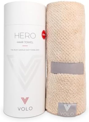 VOLO Hero Hair Towel Tube - Super Absorbent Quick Dry, Large Wrap - Latte - Image 6