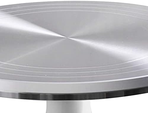 Revolving Cake Decorating Stand, Silent Bearing Cake Turntable 10 Inch Sturdy Rounded Edges Professional Aluminum Alloy for Cake Decorating Supplies (White) - Image 7