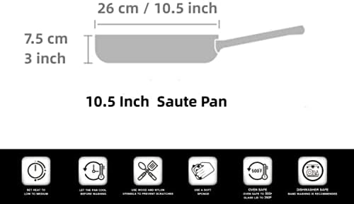 Cooks Standard Multi-Ply Clad Cookware Set, 10 Piece, Silver & 10.5 Inch 4 Quart Stainless Steel Saute Pan, Multi-Ply Clad Deep Fry Pan with Lid, Induction Cookware Pan - Image 7
