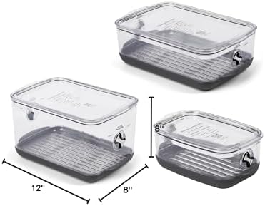 Progressive ProKeeper Stackable Produce ProKeeper Storage Container with Stay-Fresh Vent System (PKS-3PC-Produce+) - Image 2