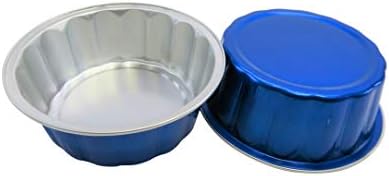 KitchenDance 8 oz Disposable Round Aluminum Foil Pan without Lids - Mini Disposable Pie Pans, Aluminum Mini Pie Tins For Baking & Storing Mini Cakes - Vibrant Colors, Sturdy Scalloped Design - A8NL - Image 7