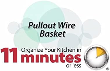 Hardware Resources MBPO21-R Assembled Single Sliding Pullout Steel Metal Wire Basket Organizer for Kitchen Cabinets Polished Chrome (18" for 21" Cabinet) - Image 6