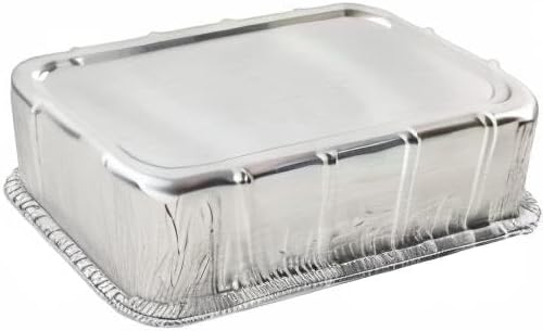 Pactogo 1 1/2 lb. Disposable Aluminum Foil Loaf Bread Baking Pan Tin (Pack of 100) - Image 5