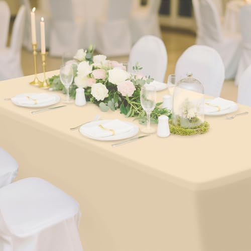Smiry 2 Pack Spandex Table Cloth 4FT, Elastic Fitted Champagne Tablecloth - Image 6