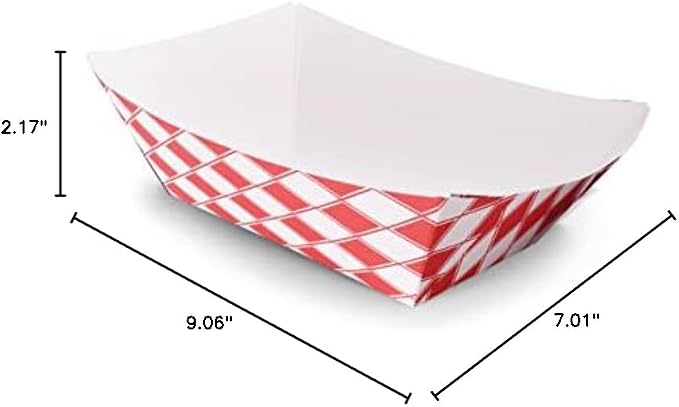 Case of 500 Paper Food Trays Hot Dog, Popcorn, Nacho, Burger (Size 500 5lb) - Image 3