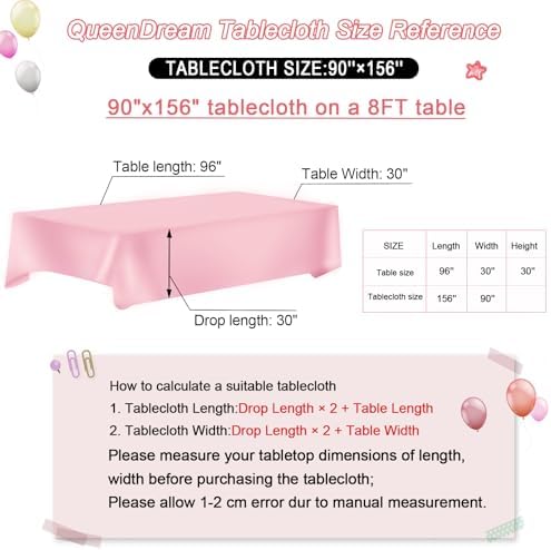 Sequin Tablecloth 90"x156" Red Tablecloth Rectangle Party Tablecloth Cover - Image 6