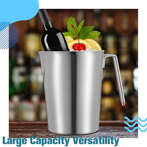 2 Pcs 51 oz Stainless Steel Pitcher with Lid (6 Cup, 1500 Ml) - Image 6