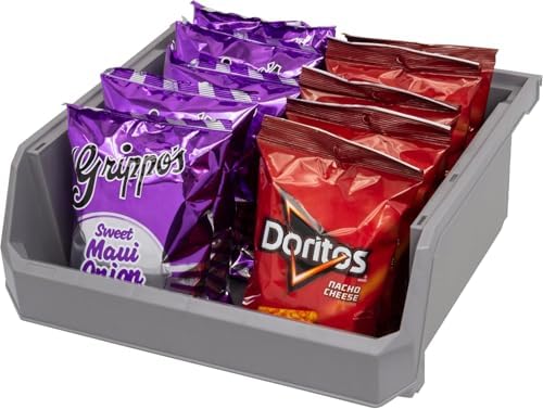 ReadySpace Extra Large Stackable Plastic Storage Bins, 4-Pack, Grey - Image 6