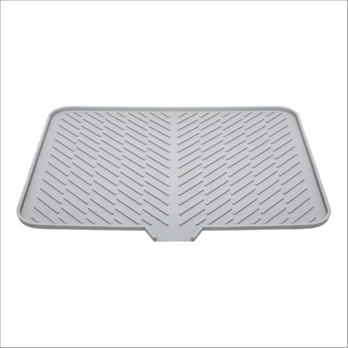 Silicone Dish Drying Mat for Kitchen Counter – 23x17 Inch, Heat Resistant, Non-Slip, Built-in Drain Lip, Protects Countertop, Prevents Water Build up, Quick Dry, Easy to Clean Dish Drainer Mat - Image 7