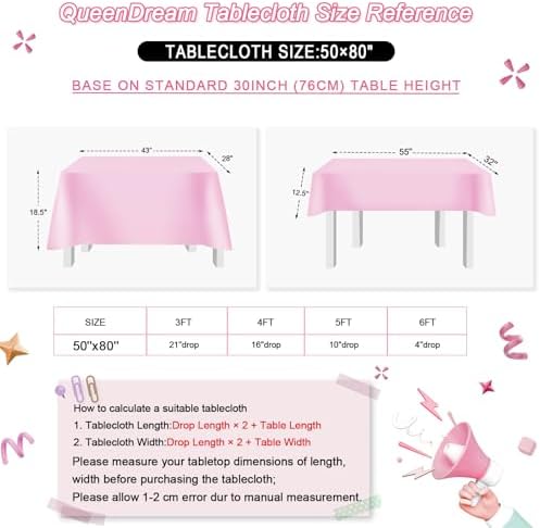 Sparkly Sequin Tablecloth Pink Table Overlay Rectangle Fabric 50x80 Inch - Image 4