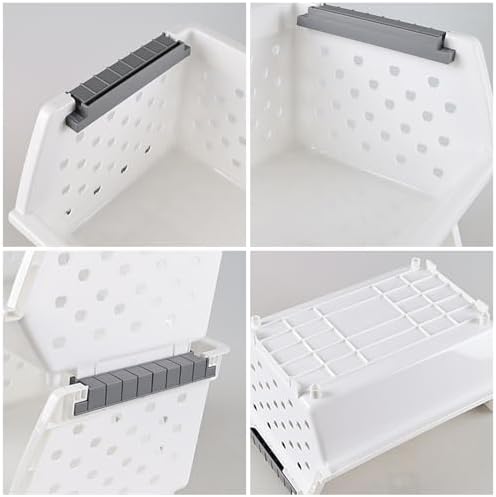 Stackable Storage Baskets, 4-Pack Open Front Organizer Bins - Image 7