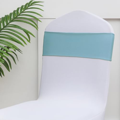 Baby Blue Chair Sashes 50 Pack, Baby Blue Sashes for Covers, Chair Bands for Wedding, Light Blue Chair Sashes for Gender Reveal Baby Shower Decoration - Image 6
