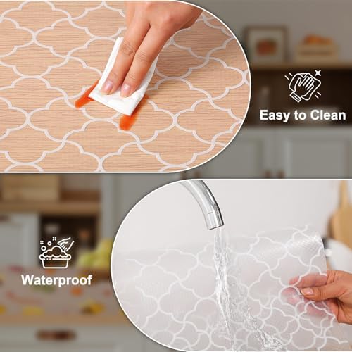 Cooyes Shelf Liner – Premium Non-Adhesive Cabinet & Drawer Liner for Kitchen – Waterproof Shelf Paper with Modern Pattern – Durable EVA Cabinet Mat – Easy to Cut (11.8" W x 240" L) - Image 6