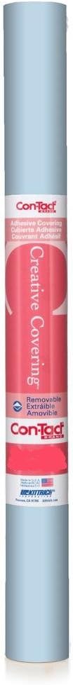 Con-Tact Brand Creative Covering, Self-Adhesive Shelf And Drawer Liner, Multi-Purpose Vinyl Roll, Easy to Use and Apply | Peel & Stick, 18'' x 9', Serene Light Blue - Image 2