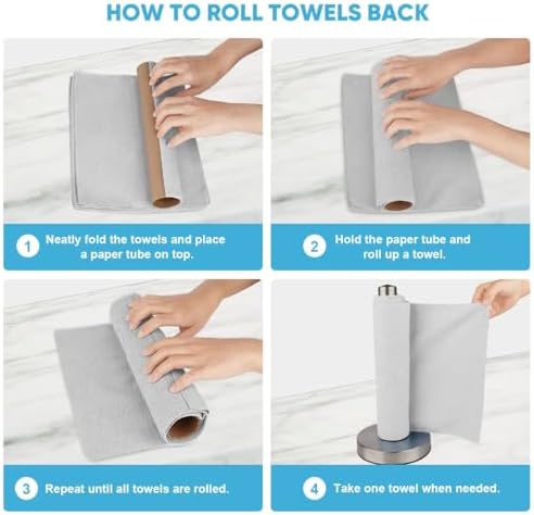 AIDEA Microfiber Cleaning Cloth Roll-800PK,Reusable Paper Towels 11.5×11.5" - Image 7