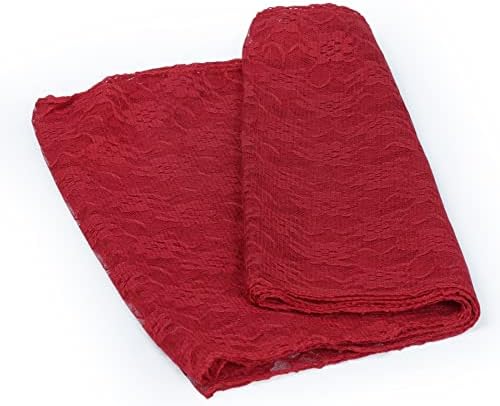 MDS Pack of 25 Wedding 12 x 108 inches Lace Table Runner for Wedding, Decorations for Birthday Parties, Banquets, Graduations, Engagements, and Runners fit Rectangle Round Table - Apple Red - Image 6