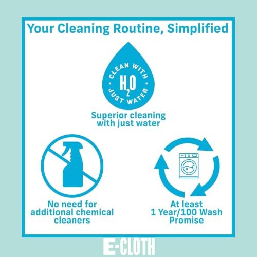 E-Cloth Glass & Polishing Cloth - Reusable & Durable Glass Cleaner - 2 Pack - Image 6