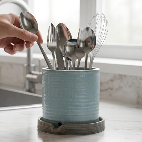 GUTE Utensil Holder Drying Strainer - Sink Utensils Rack, Cutlery Drying , 6x5x5, Silverware Organizer Drainer Basket Caddy, Kitchen Dryer Countertop Cooking Drain - Also For Bathroom Toothbrushes - Image 7