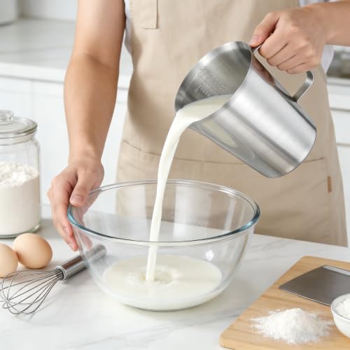 Stainless Steel Measuring Cups 2-Pack, Unbreakable Metal Measuring Cup Set with Easy-Read OZ/ML Marks & Secure Grip Handle, Ideal for Kitchen, Baking, Bar, Party & Pet Food (64 oz+64 oz) - Image 7