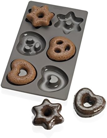 LURCH Germany Flexiform Silicone Gingerbread Pretzels, Heart & Star Mold 6.6 x 11.8 Inch - Brown - Image 3